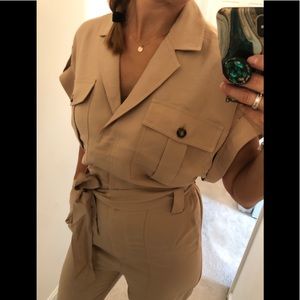 Overall with tie belt